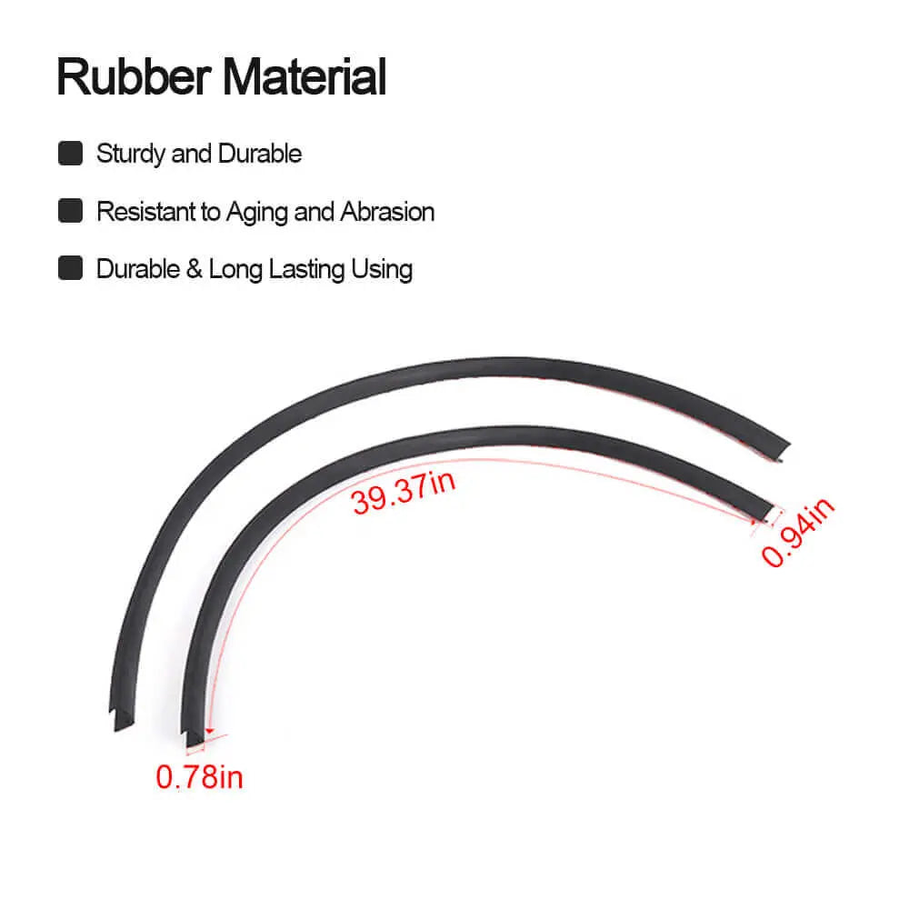 For 2018+ Jeep Wrangler JL/Gladiator JT Rubber Seal Strips Wheel Eyebrow Mudguard