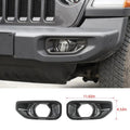 For Jeep Wrangler JL & Gladiator JT Fog Light Bezel Cover Trim – International/Export-Spec Compact Silver Fog Bezel Only