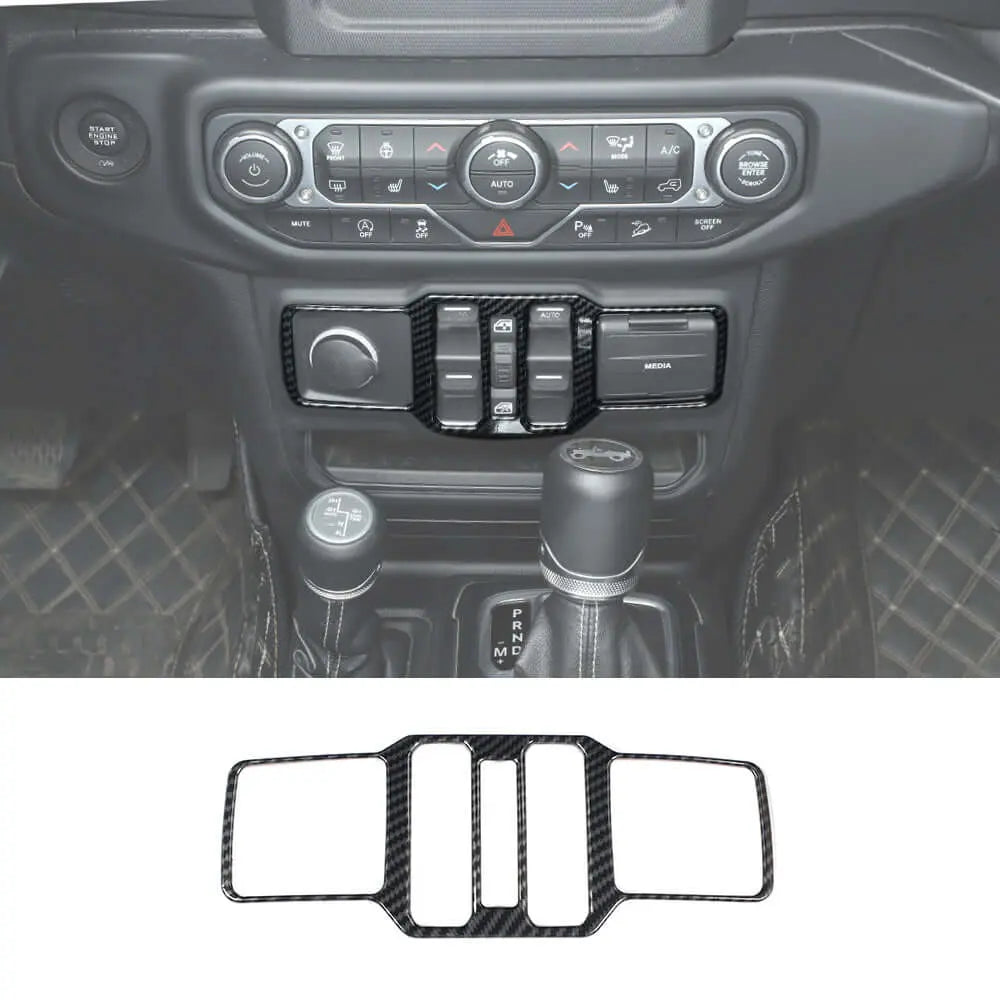 For 2018+ Jeep Wrangler JL/ Gladiator JT Window Control Panel Trim Cover – Center Console Switch Accent