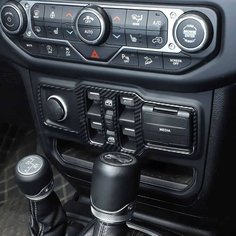 For 2018+ Jeep Wrangler JL/ Gladiator JT Window Control Panel Trim Cover – Center Console Switch Accent