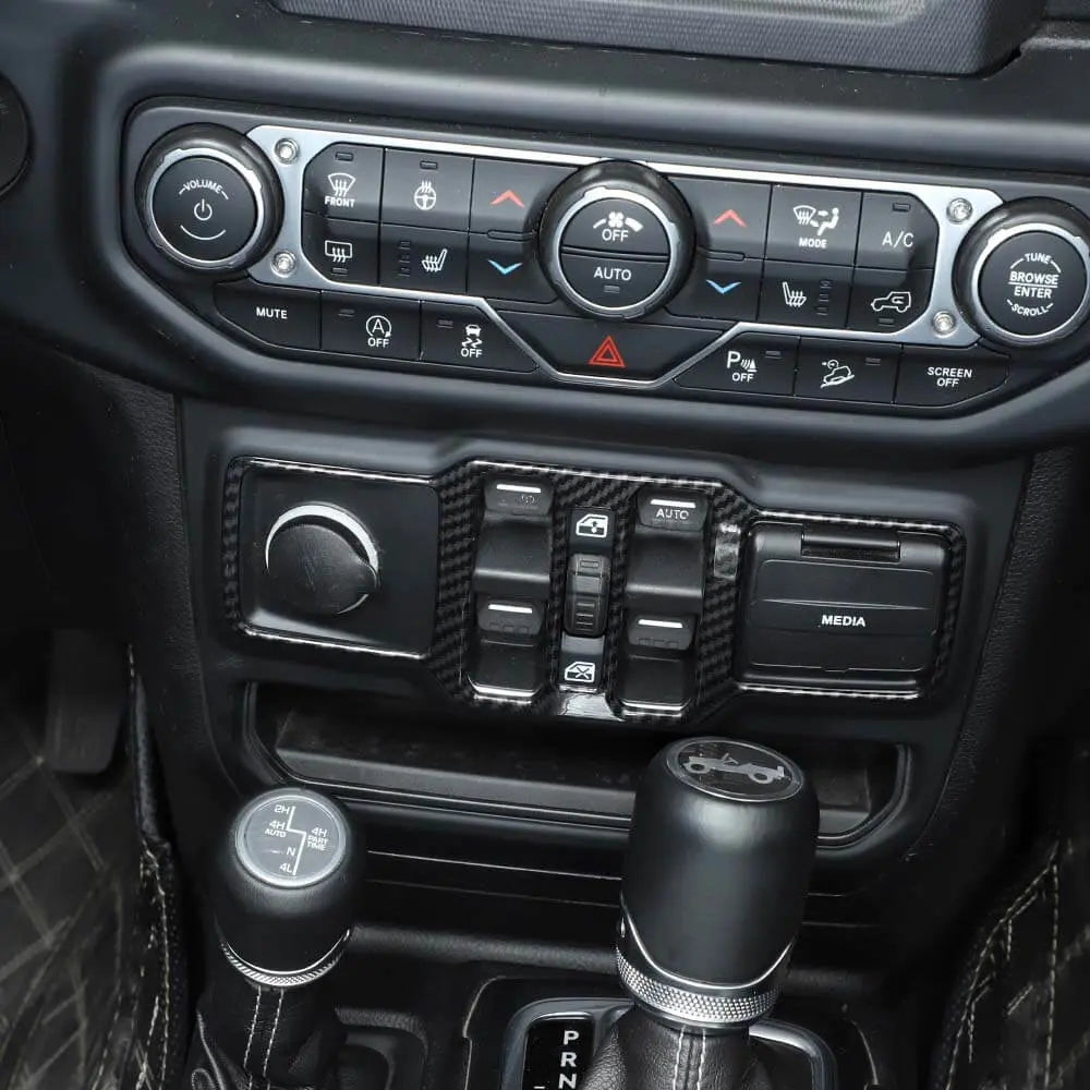 For 2018+ Jeep Wrangler JL/ Gladiator JT Window Control Panel Trim Cover – Center Console Switch Accent