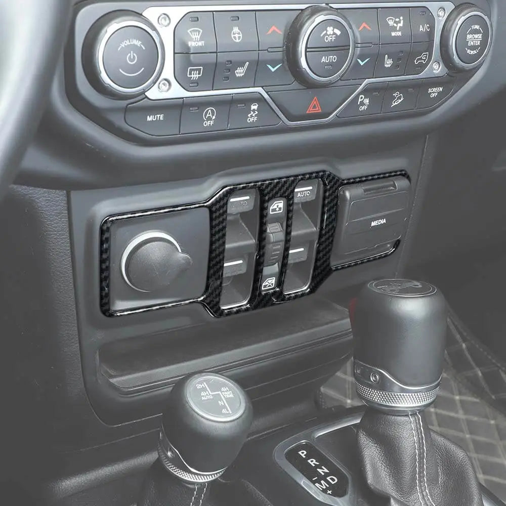 For 2018+ Jeep Wrangler JL/ Gladiator JT Window Control Panel Trim Cover – Center Console Switch Accent