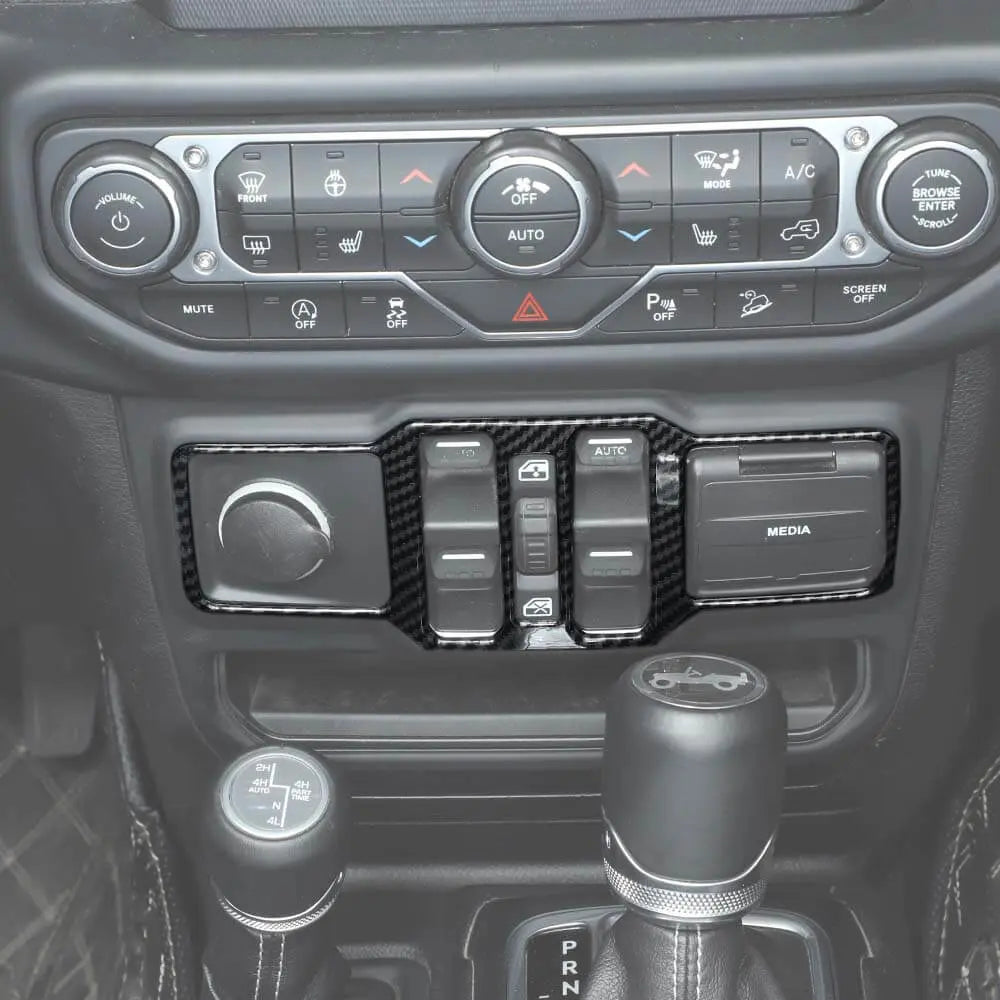 For 2018+ Jeep Wrangler JL/ Gladiator JT Window Control Panel Trim Cover – Center Console Switch Accent