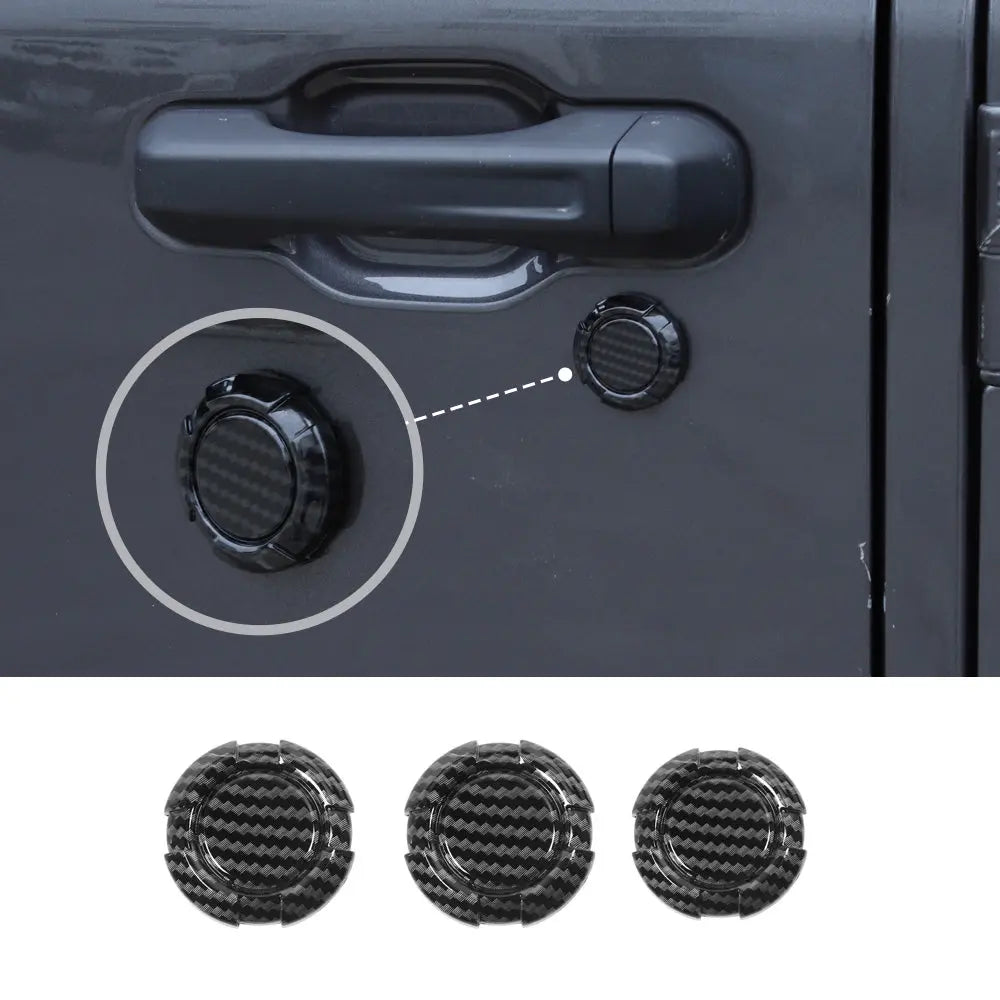 For 2018+ Jeep Wrangler JL Gladiator JT Door Lock Keyhole Trim Cover
