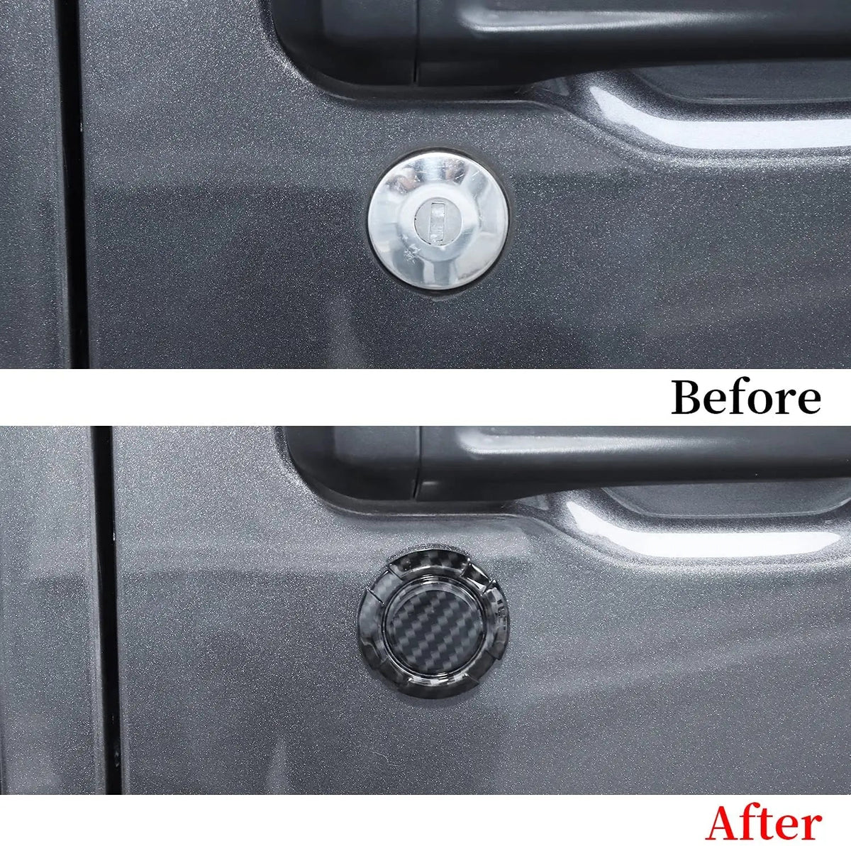 For 2018+ Jeep Wrangler JL Gladiator JT Door Lock Keyhole Trim Cover
