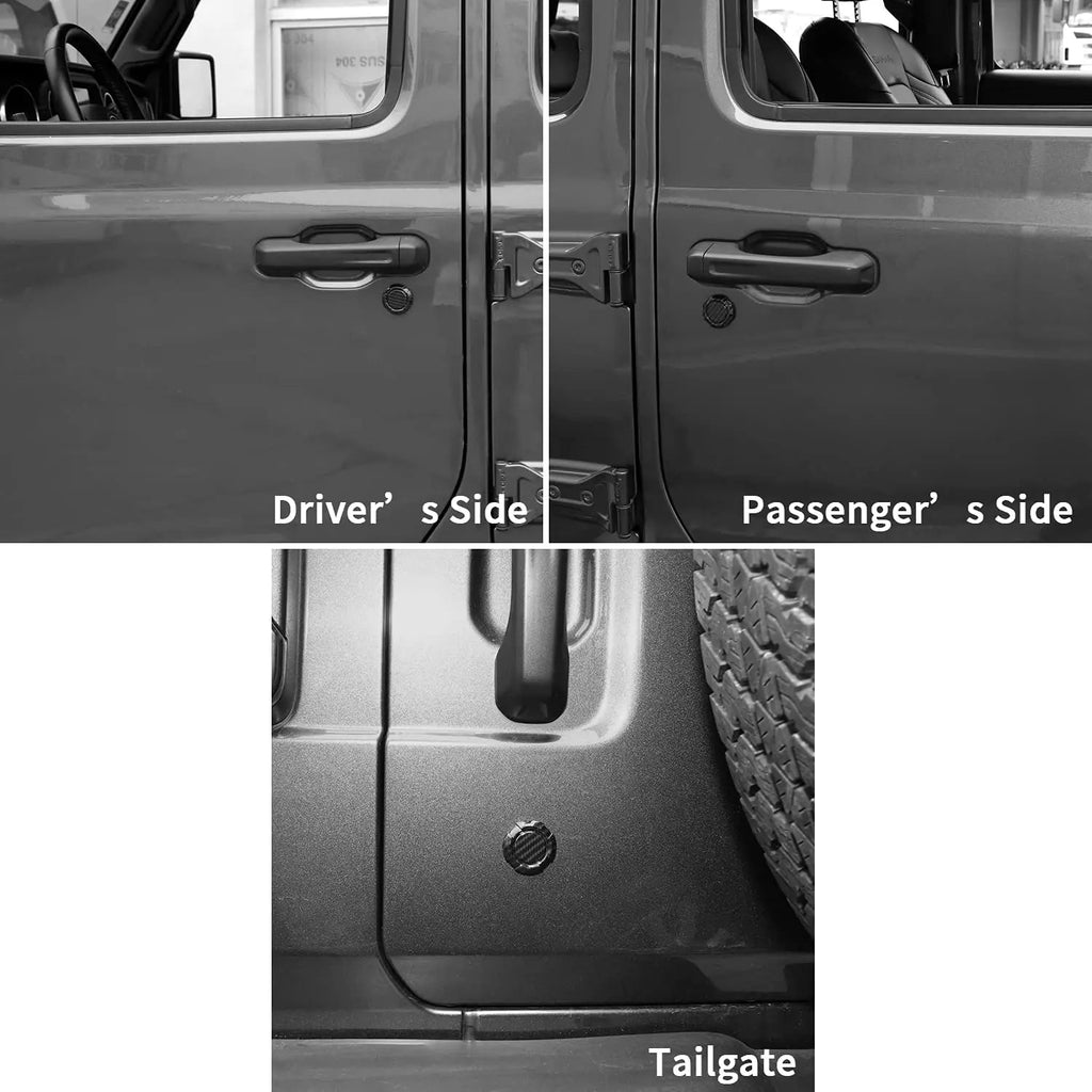 For 2018+ Jeep Wrangler JL Gladiator JT Door Lock Keyhole Trim Cover