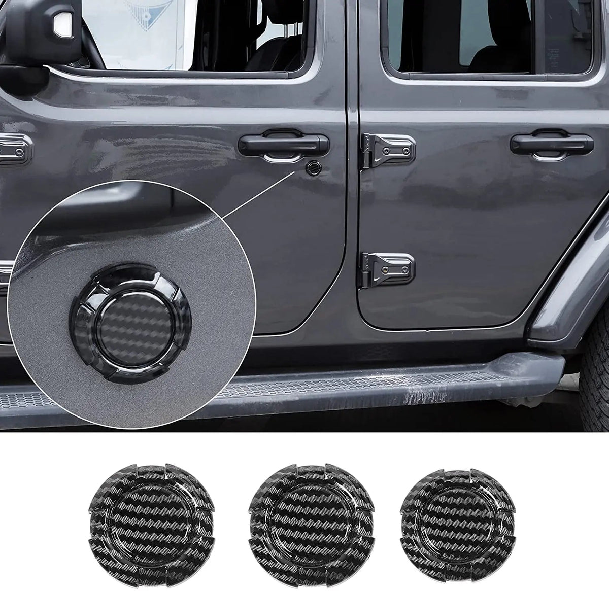 For 2018+ Jeep Wrangler JL Gladiator JT Door Lock Keyhole Trim Cover