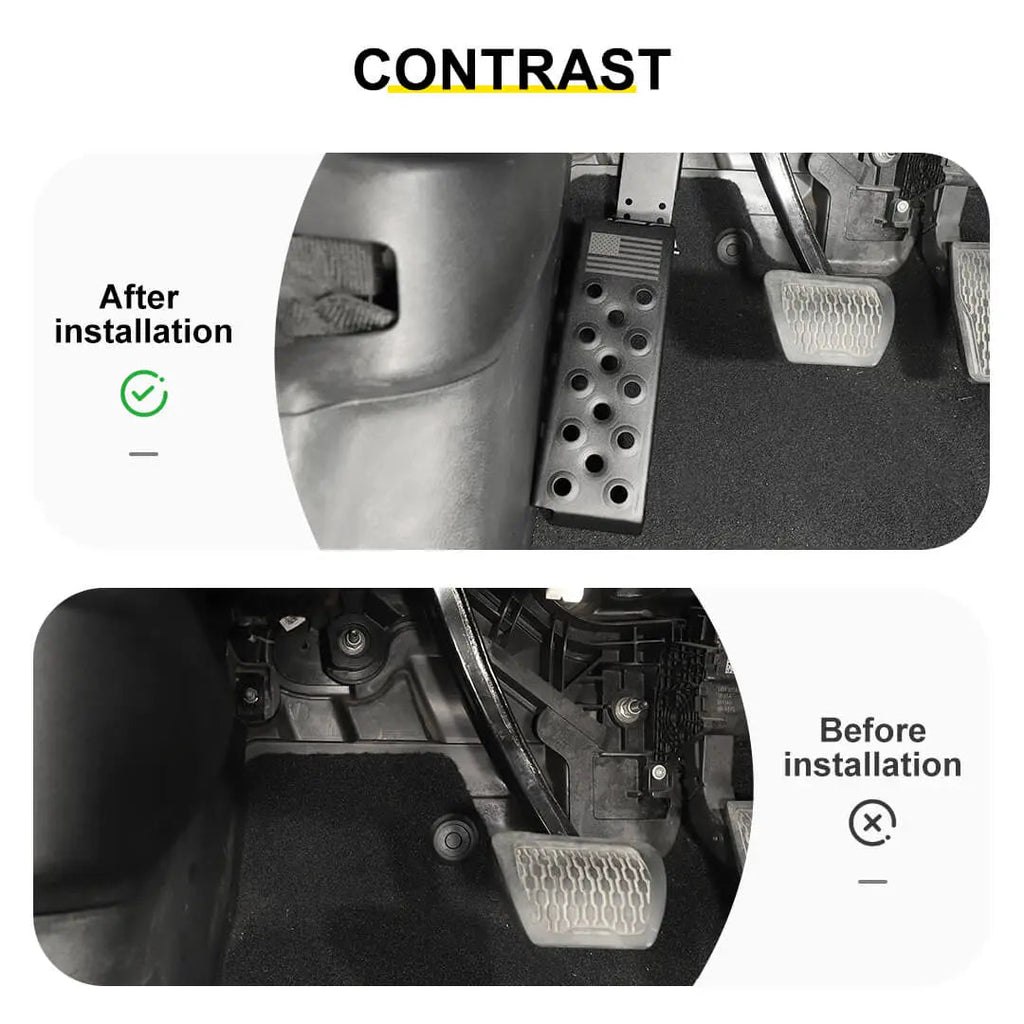 For 2018+ Jeep Wrangler JL Interior  Left Foot Rest Dead Pedal Pegs Panel Accessories