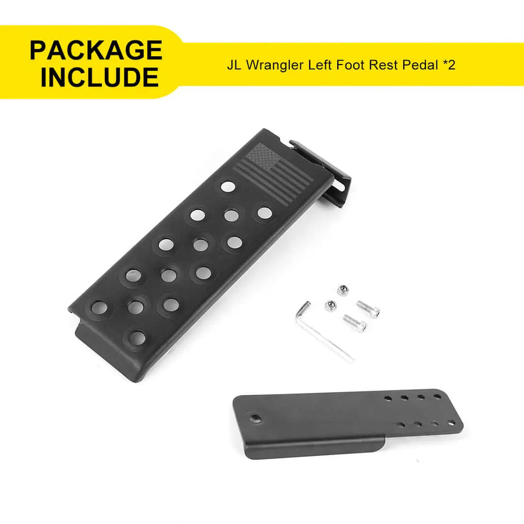 For 2018+ Jeep Wrangler JL Interior  Left Foot Rest Dead Pedal Pegs Panel Accessories
