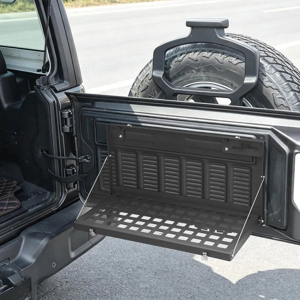 For 2018+ Jeep Wrangler JL Interior Rear Tailgate Table Cargo Shelf Storage Rack Accessories
