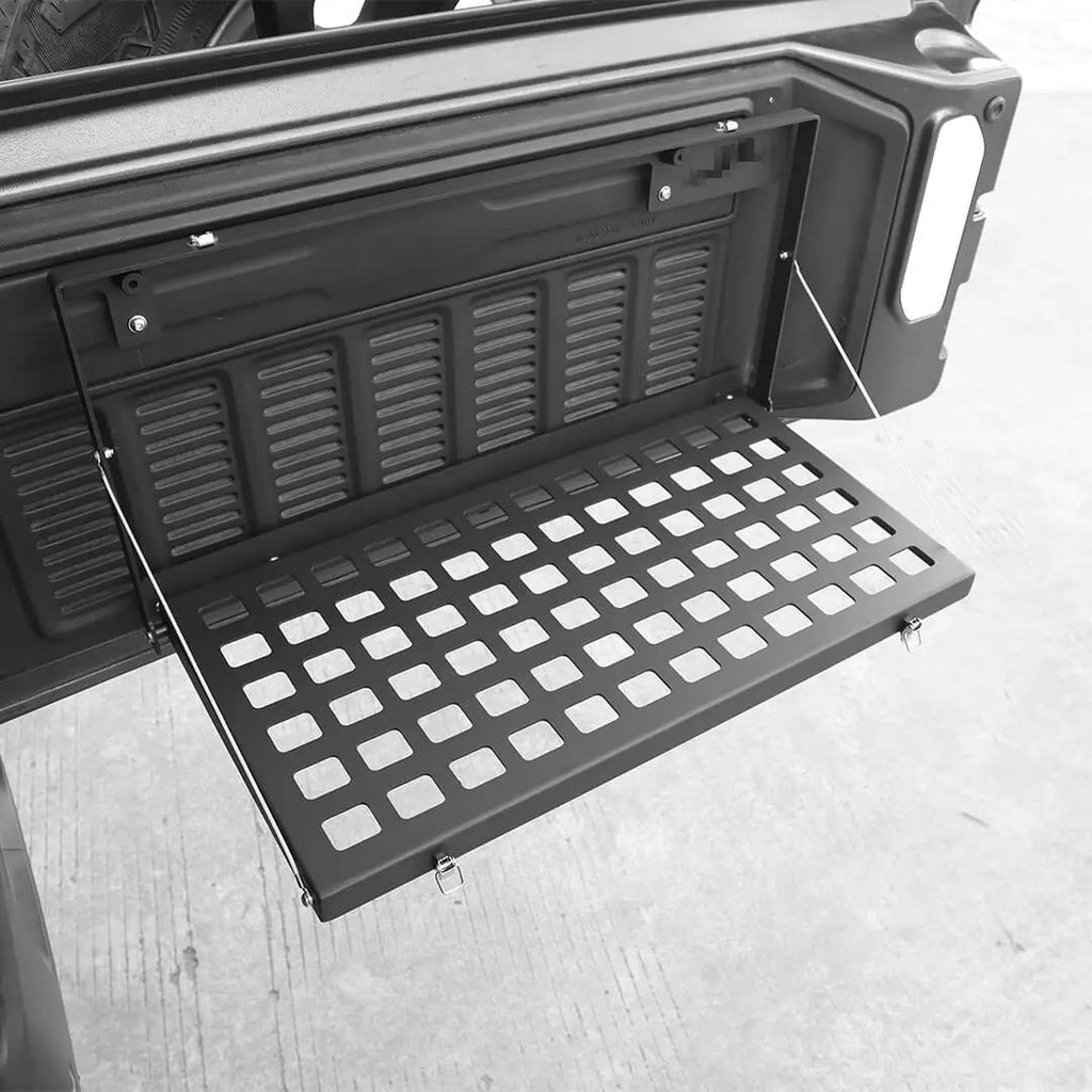 For 2018+ Jeep Wrangler JL Interior Rear Tailgate Table Cargo Shelf Storage Rack Accessories