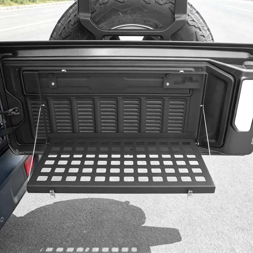 For 2018+ Jeep Wrangler JL Interior Rear Tailgate Table Cargo Shelf Storage Rack Accessories