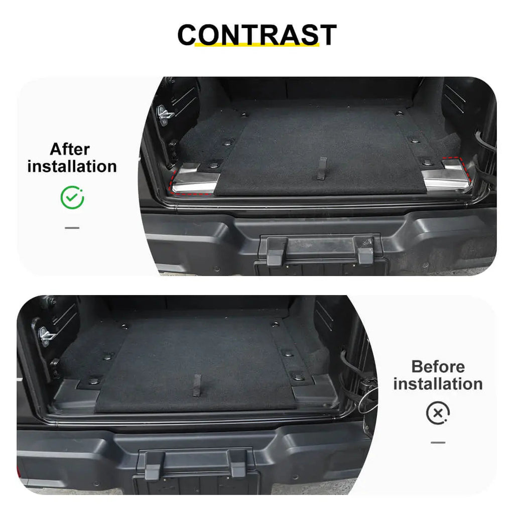 For 2018+ Jeep Wrangler JL Interior Rear Trunk Tail Box Guard Protect Trim Cover (2 pcs)