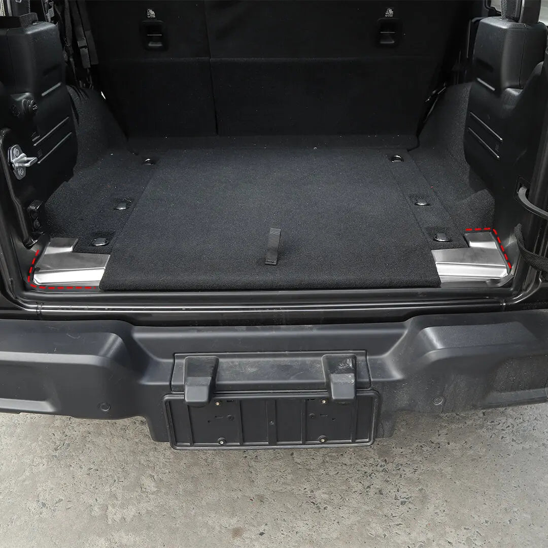 For 2018+ Jeep Wrangler JL Interior Rear Trunk Tail Box Guard Protect Trim Cover (2 pcs)