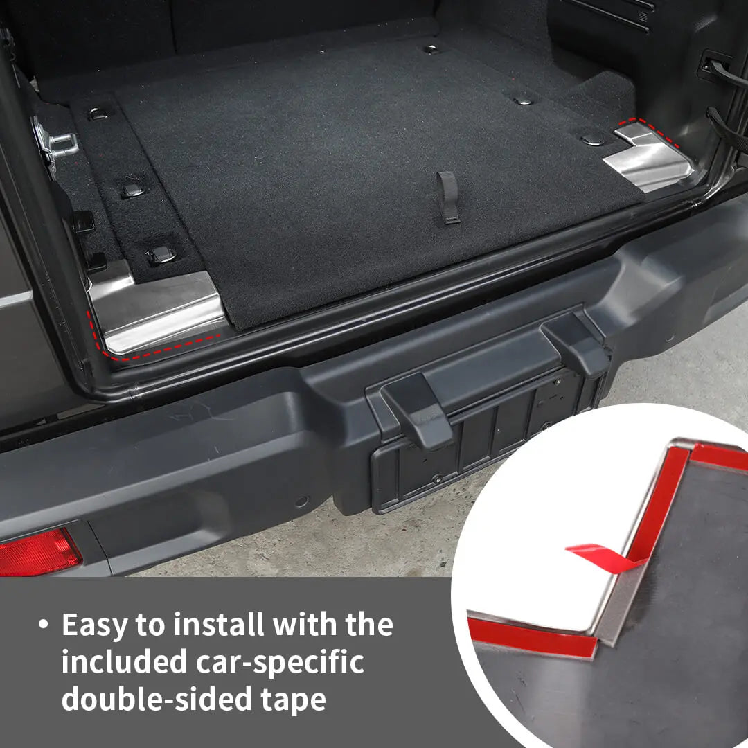 For 2018+ Jeep Wrangler JL Interior Rear Trunk Tail Box Guard Protect Trim Cover (2 pcs)