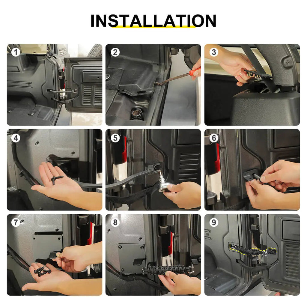 For 2018+ Jeep Wrangler JL Interior Tailgate Rear Door Stopper Limited Limiter Accessories