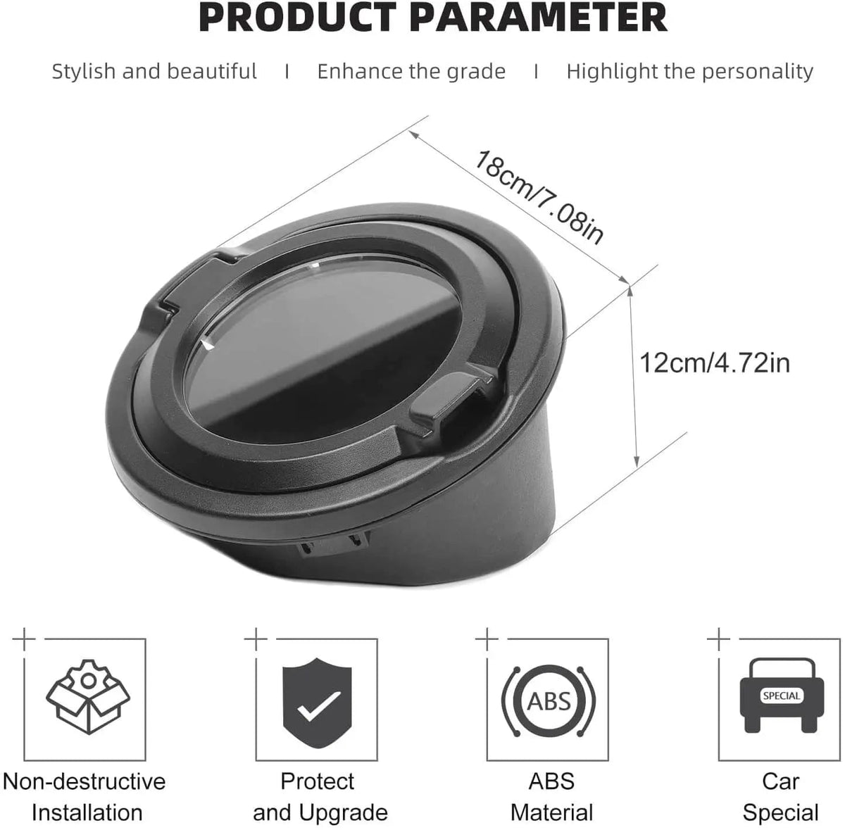 For 2018+ Jeep Wrangler JL JLU 2/4 Door Gas Cap Cover Fuel Tank Door Transparent Cover NOT FIT 4XE