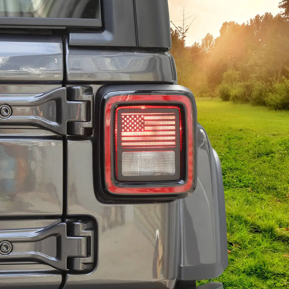For 2018+ Jeep Wrangler JL JLU  4 x Headlight & Rear Taillights Lamp Guard Trim Black