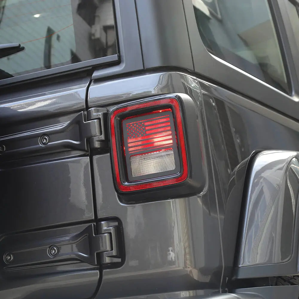 For 2018+ Jeep Wrangler JL JLU  4 x Headlight & Rear Taillights Lamp Guard Trim Black