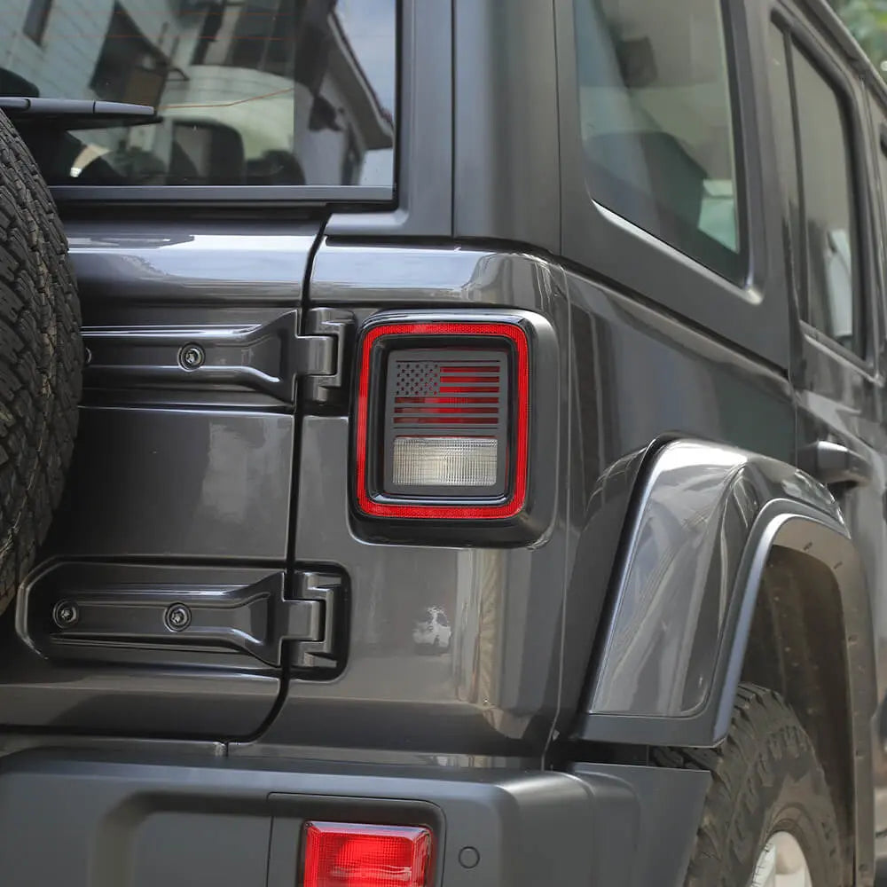 For 2018+ Jeep Wrangler JL JLU  4 x Headlight & Rear Taillights Lamp Guard Trim Black