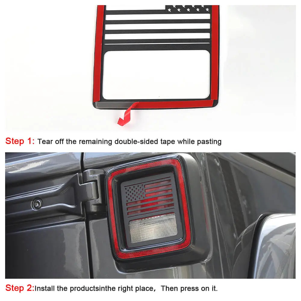 For 2018+ Jeep Wrangler JL JLU  4 x Headlight & Rear Taillights Lamp Guard Trim Black