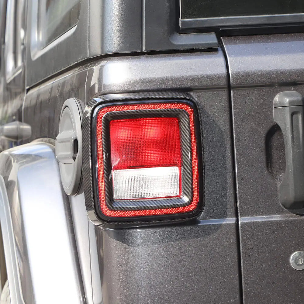 For 2018+ Jeep Wrangler JL JLU  4 x Tail Lamp Bezel Guard Cover Protector Trim (Applicable halogen lamps)
