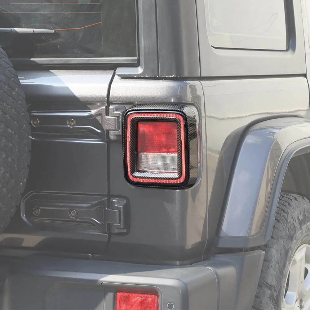 For 2018+ Jeep Wrangler JL JLU  4 x Tail Lamp Bezel Guard Cover Protector Trim (Applicable halogen lamps)