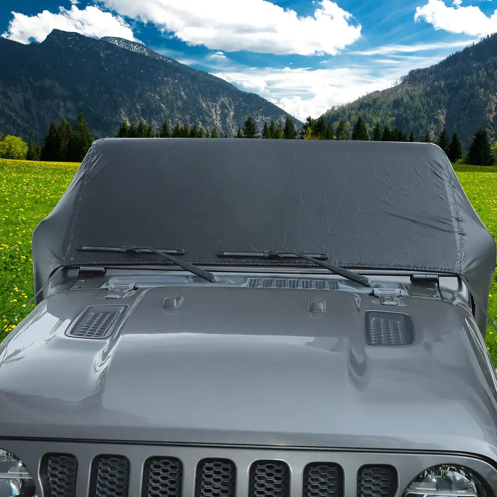 For 2018+ Jeep Wrangler JL JLU 4Door Car Rain Sunshade Half Cover UV Protection