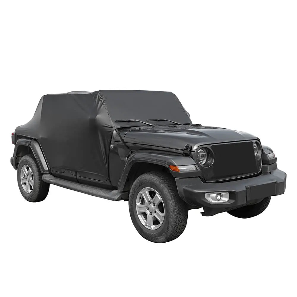 For 2018+ Jeep Wrangler JL JLU 4Door Car Rain Sunshade Half Cover UV Protection