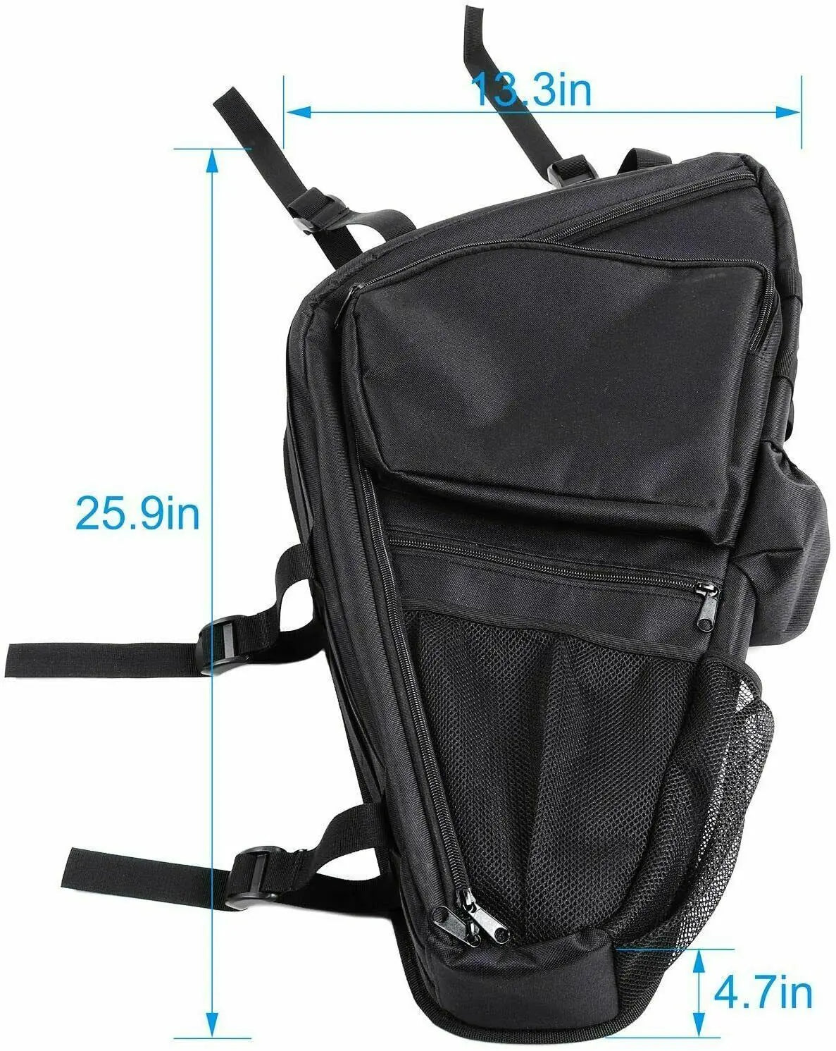 For 2018+ Jeep Wrangler JL JLU 4Door Left & Right Roll Cage Bar Storage Organizer Bag Pockets
