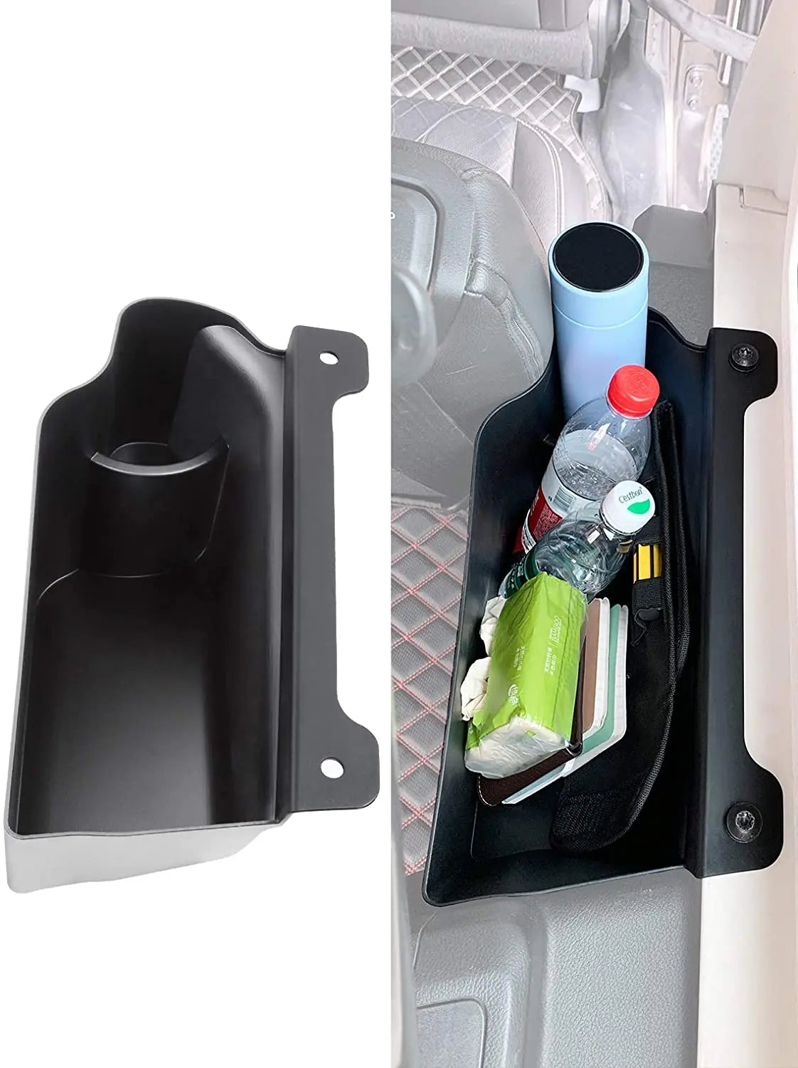 For 2018+ Jeep Wrangler JL JLU 4Doors Rear Trunk Storage Box Organizer, Right Side, Black