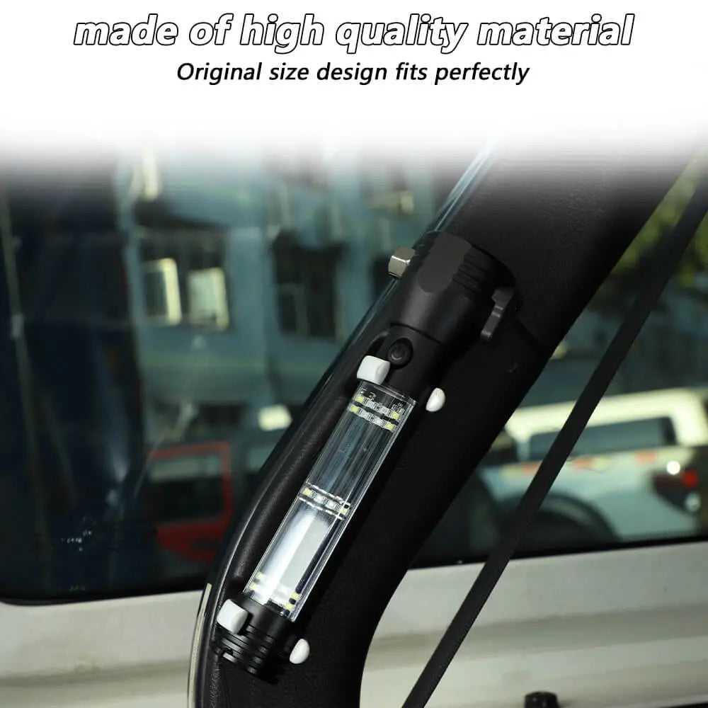 For 2018+ Jeep Wrangler JL JLU Aluminum Alloy LED Multi-functional Flashlight Fit 4-Door