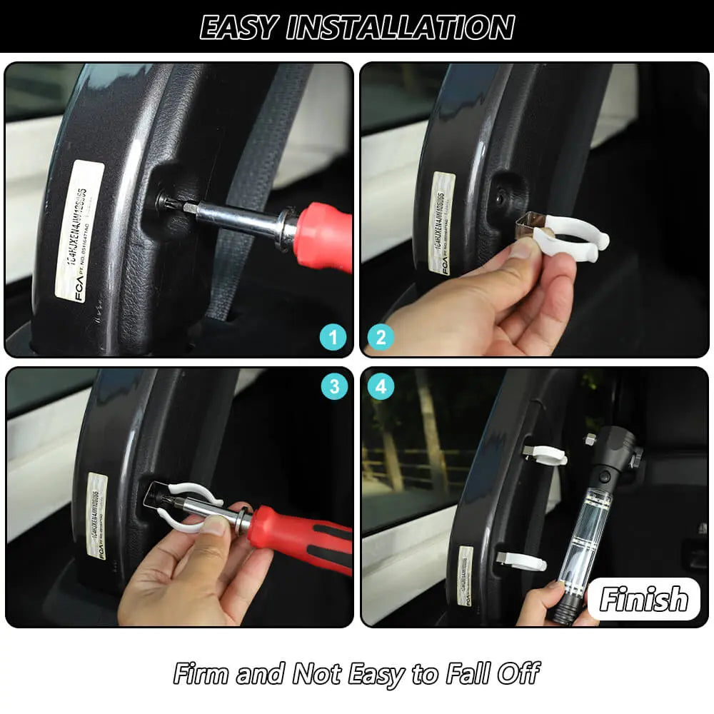 For 2018+ Jeep Wrangler JL JLU Aluminum Alloy LED Multi-functional Flashlight Fit 4-Door