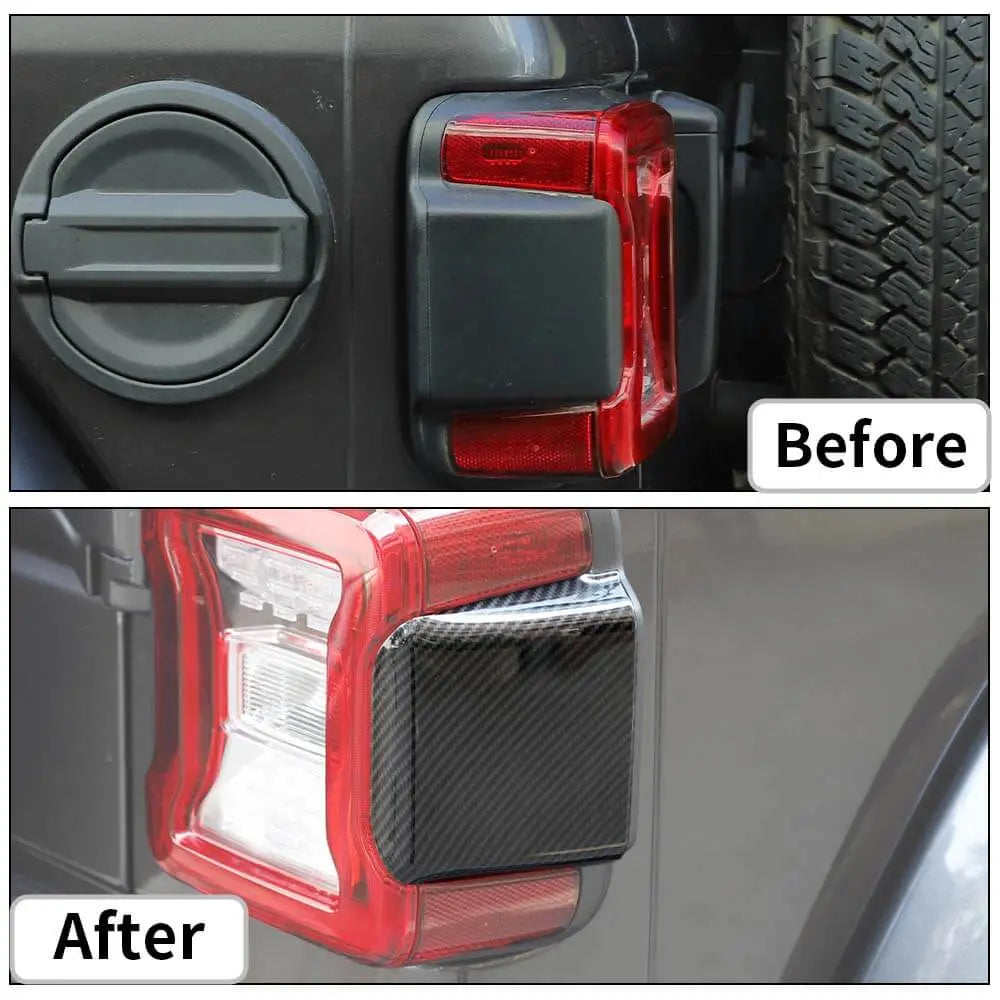 For 2018+ Jeep Wrangler JL JLU Car Taillight Rear Lamp Panel Trim Decor Cover