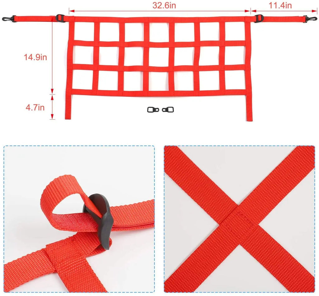 For 2018+ Jeep Wrangler JL JLU Car Trunk Mesh Cargo Net