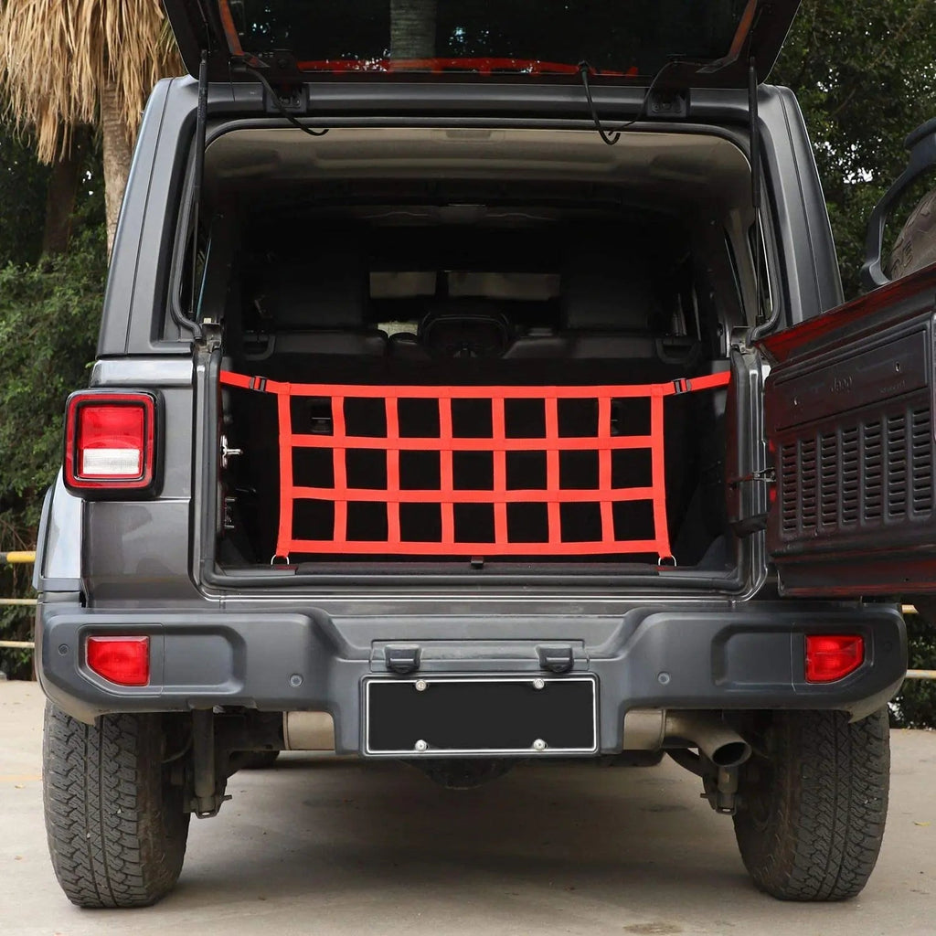 For 2018+ Jeep Wrangler JL JLU Car Trunk Mesh Cargo Net