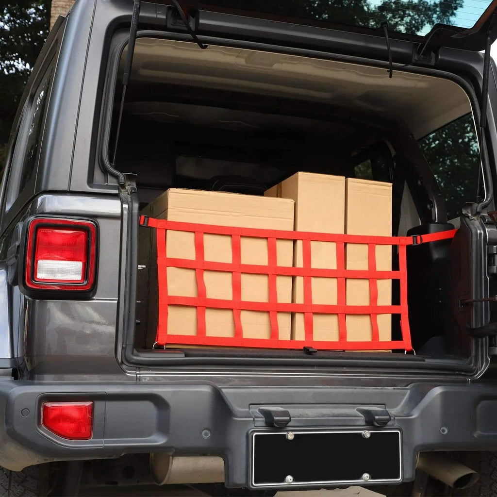 For 2018+ Jeep Wrangler JL JLU Car Trunk Mesh Cargo Net