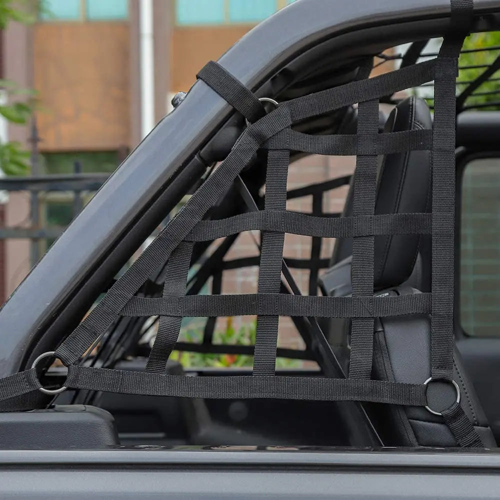 For 2018+ Jeep Wrangler JLU 4-Door Cargo Net, 3 Set Cargo Net Cover