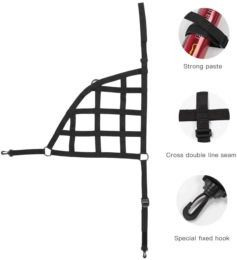For 2018+ Jeep Wrangler JLU 4-Door Cargo Net, 3 Set Cargo Net Cover