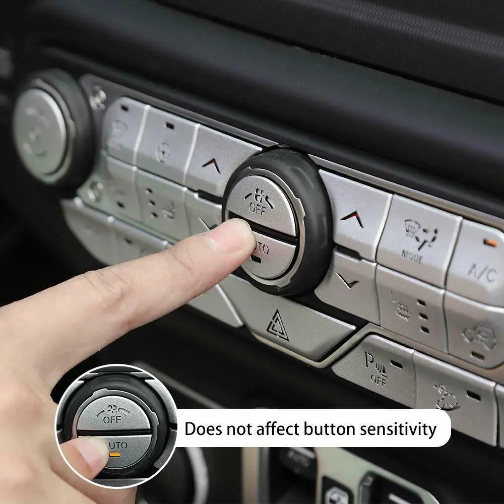 For 2018+ Jeep Wrangler JL JLU Center Console Button Decorative Cover Trim
