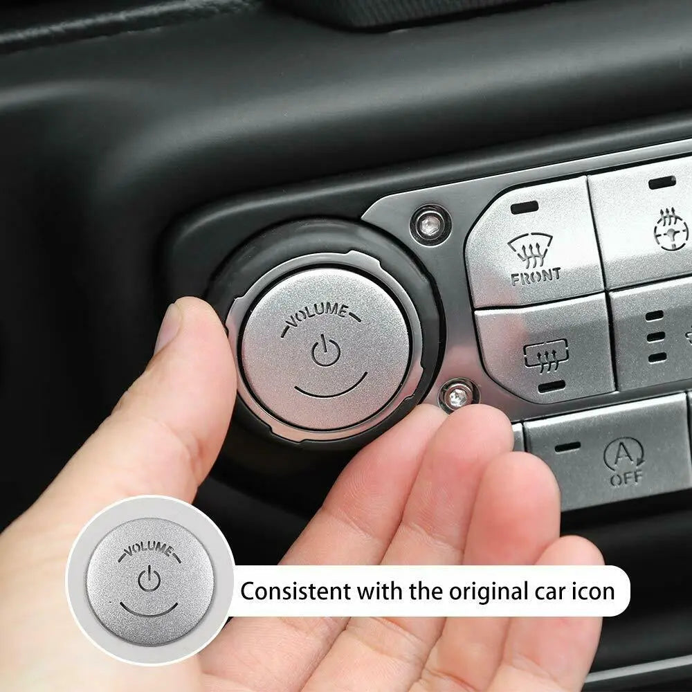 For 2018+ Jeep Wrangler JL JLU Center Console Button Decorative Cover Trim