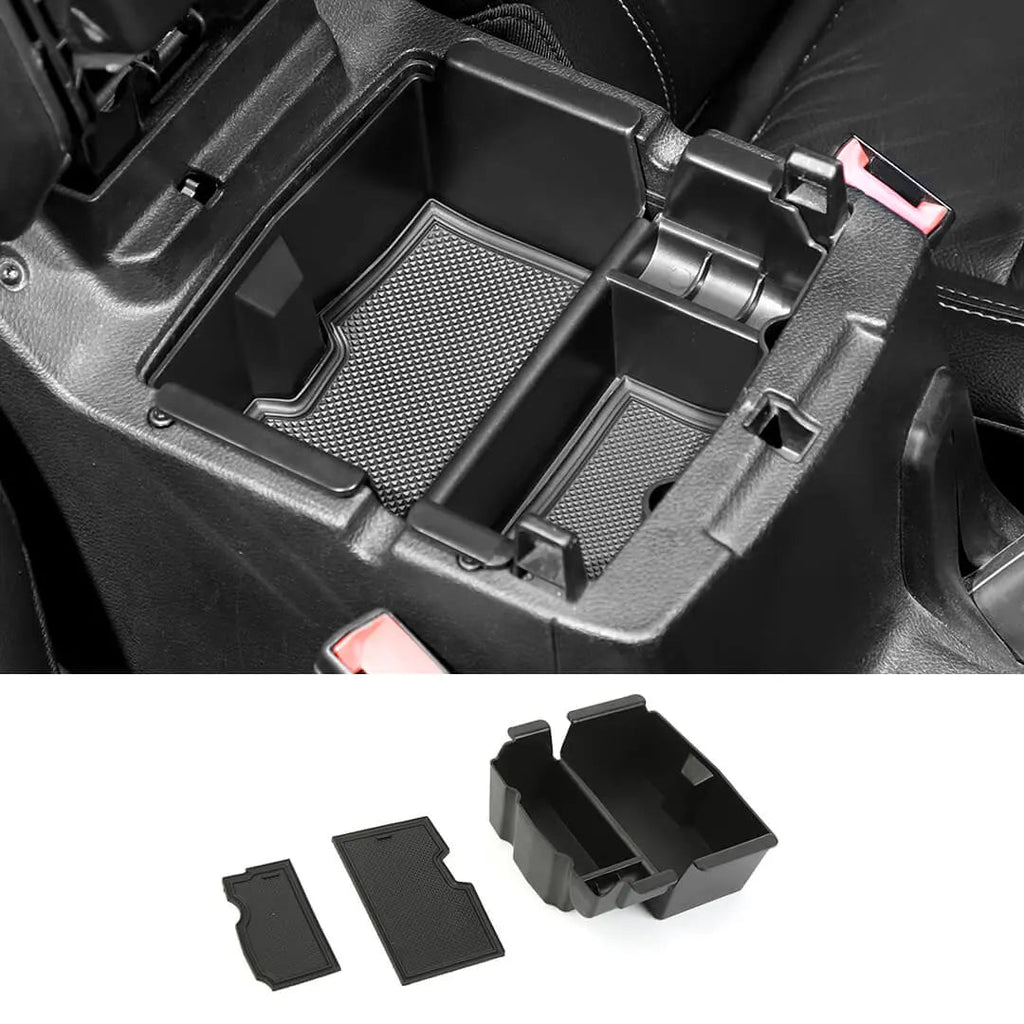 For 2018+ Jeep Wrangler JL JLU Center Console Organizer Tray Armrest Storage Box Divider