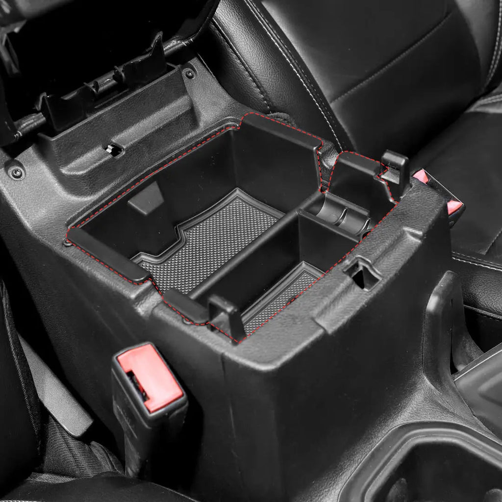 For 2018+ Jeep Wrangler JL JLU Center Console Organizer Tray Armrest Storage Box Divider
