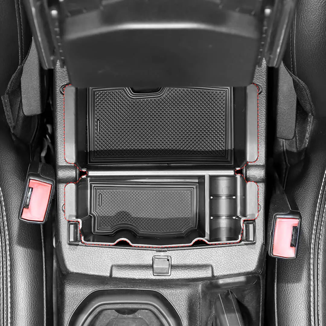 For 2018+ Jeep Wrangler JL JLU Center Console Organizer Tray Armrest Storage Box Divider