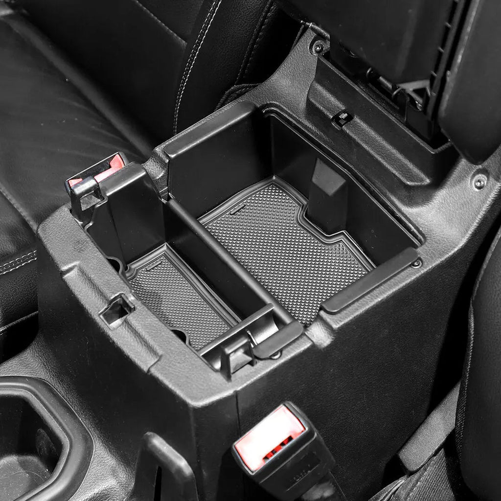 For 2018+ Jeep Wrangler JL JLU Center Console Organizer Tray Armrest Storage Box Divider