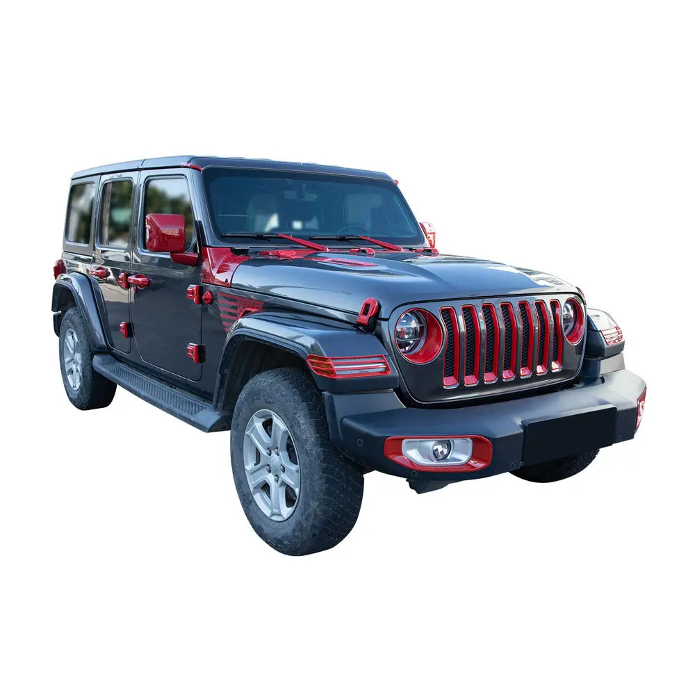 For 2018+ Jeep Wrangler JL JLU Exterior Cover Trim Full Set Available Separately Red