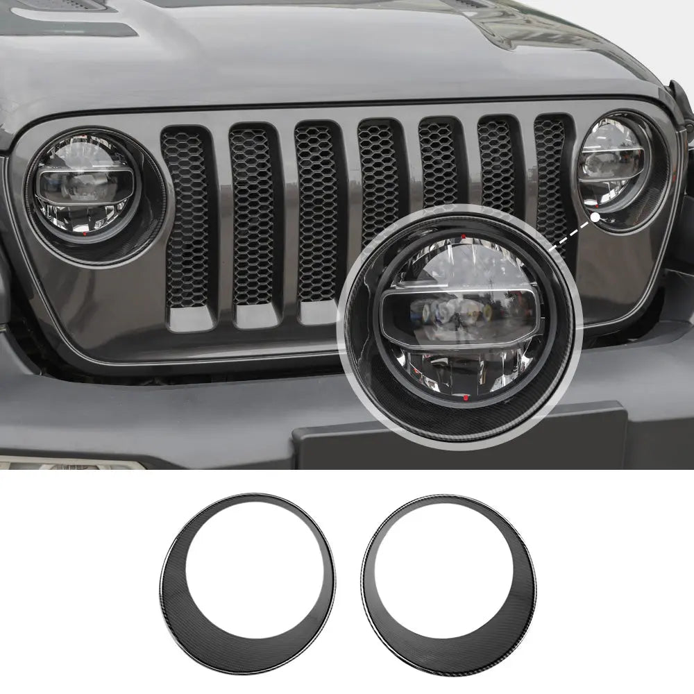 For 2018+ Jeep Wrangler JL JLU Exterior Decoration Cover Trim Carbon Fiber Full Set Available Separately