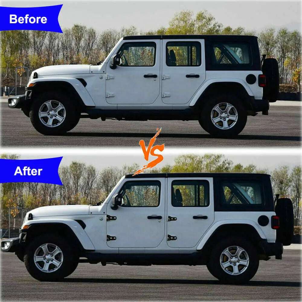 For 2018-2025 Jeep Wrangler JL JLU Exterior Door Tailgate Hinge Handle Cover Trim Set Kits