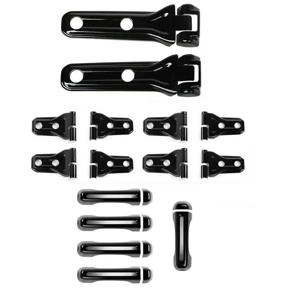 For 2018-2025 Jeep Wrangler JL JLU Exterior Door Tailgate Hinge Handle Cover Trim Set Kits