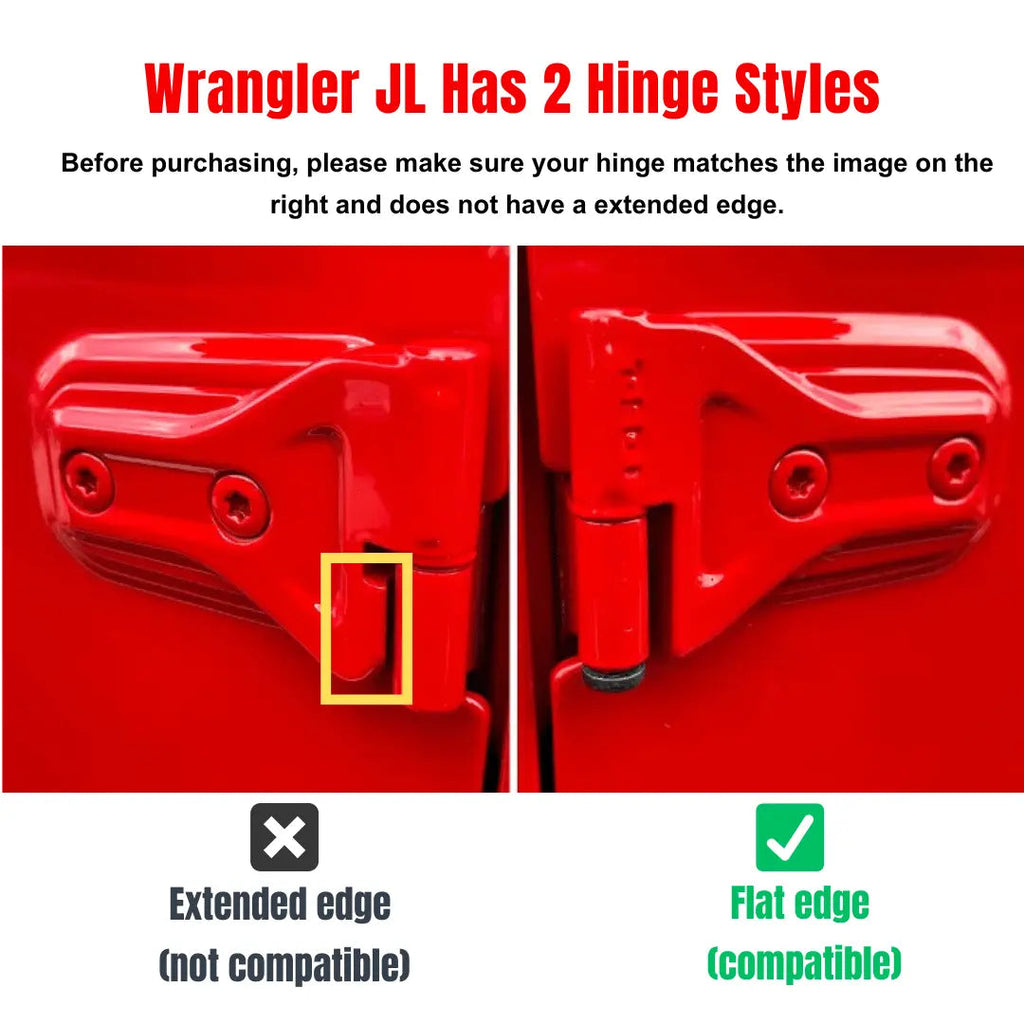For 2018-2025 Jeep Wrangler JL JLU Exterior Door Tailgate Hinge Handle Cover Trim Set Kits